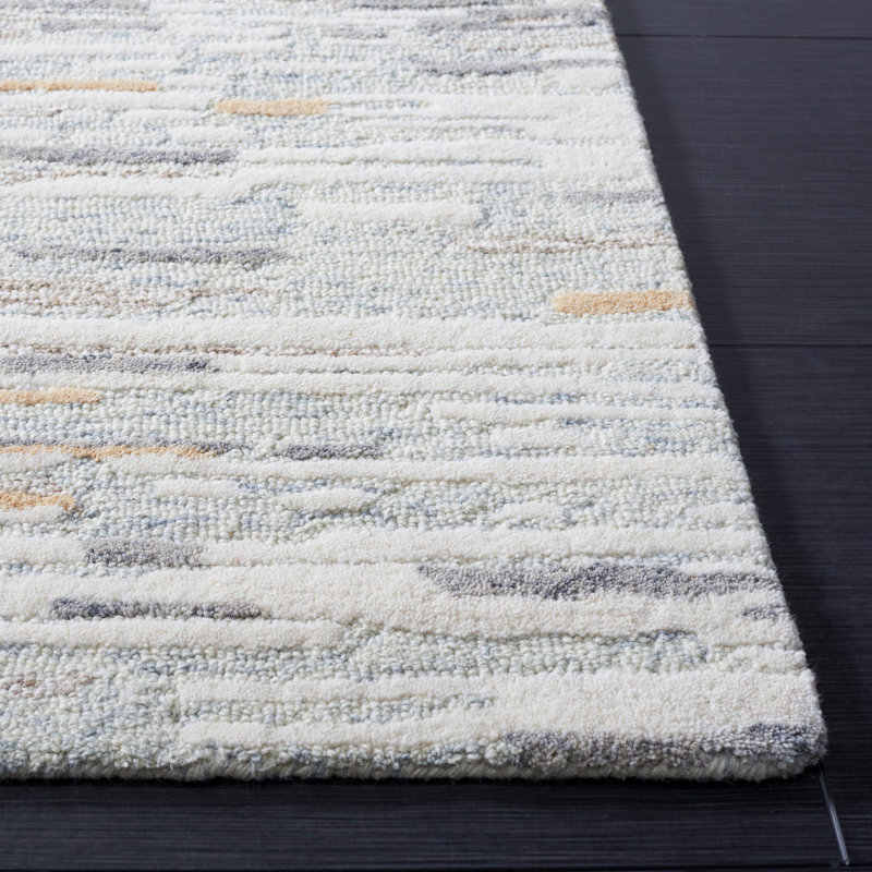 Jaxony Metro Hand Tufted Wool And Cotton With Latex Abstract Rug, Rectangle 8' x 10'