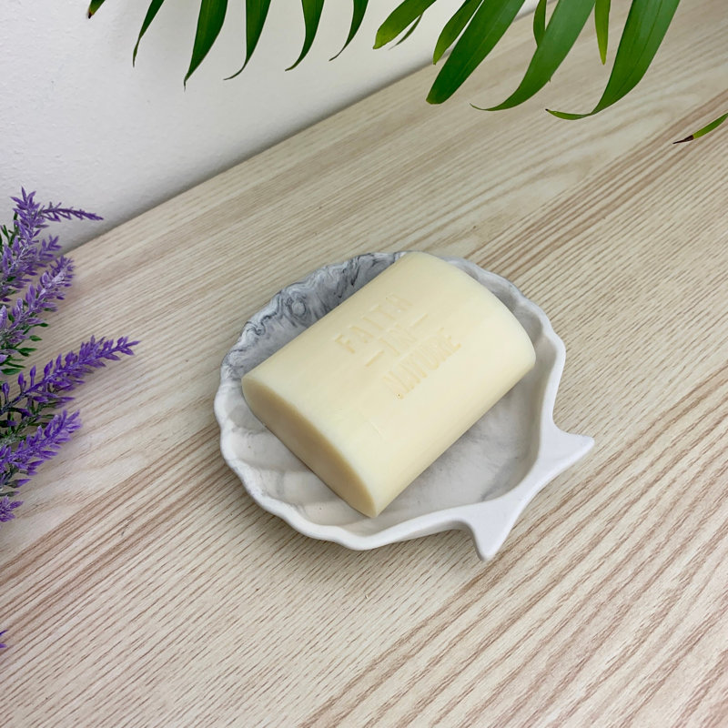 Shell Trinket Tray/ Soap Dish, Grey
