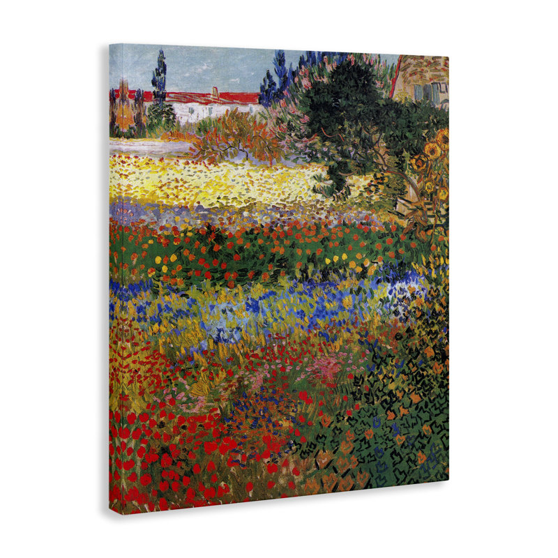 Art mural sur toile Van Gogh Flower Garden par one1000paintings, H 48 po x l 36 po