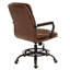 Chaise de travail rétro en similicuir brun-778236438