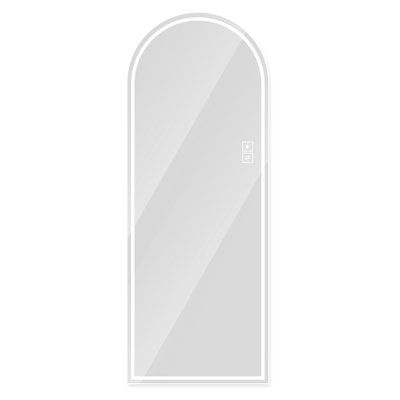 65" x 21" LED Arched Full Length Mirror, Dimmable Wall Mounted Lighted Vanity Mirror for Salon, Boutique & Dressing Room