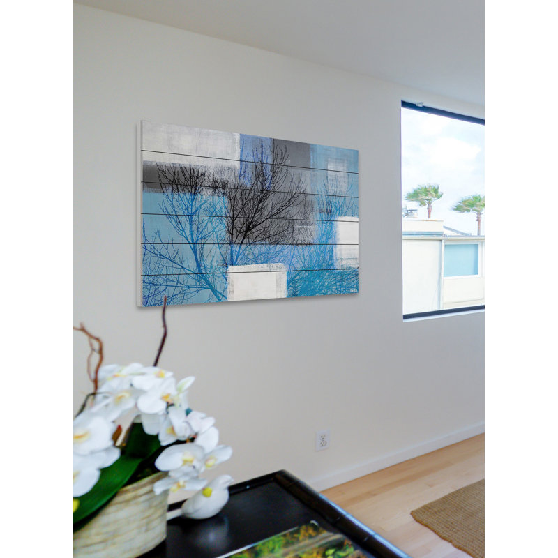 " Blue Branches " by Parvez Taj, 24" H x 36" W x 1.5" D