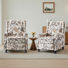 Ameiah 74 cm W Upholstered Wing Back Manual Push Back Recliner with Naihead Trims