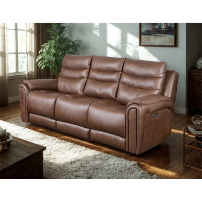 Caliste Triple Power Leather Sofa With ZGX