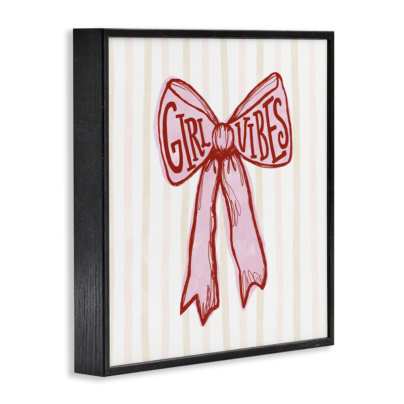 «Girl Vibes», giclée à arc rose, design par Connie Summers, Giclée encadrée noir minuit, H 12 po x l 12 po