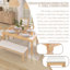 Ensemble de salle à manger vintage extensible pour 6 personnes - table, 4 chaises et banc-2062029549