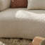Curved Sectional Sofa in Cream White, Polyester Upholstered Cloud Couch with Deep Seating, Modern Minimalist Modular Sofa for Living Room-1909424306