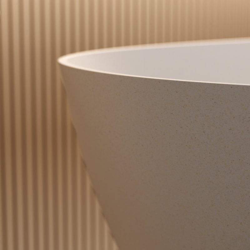 Baignoire autoportante 65 po. X 31,5 po., Beige