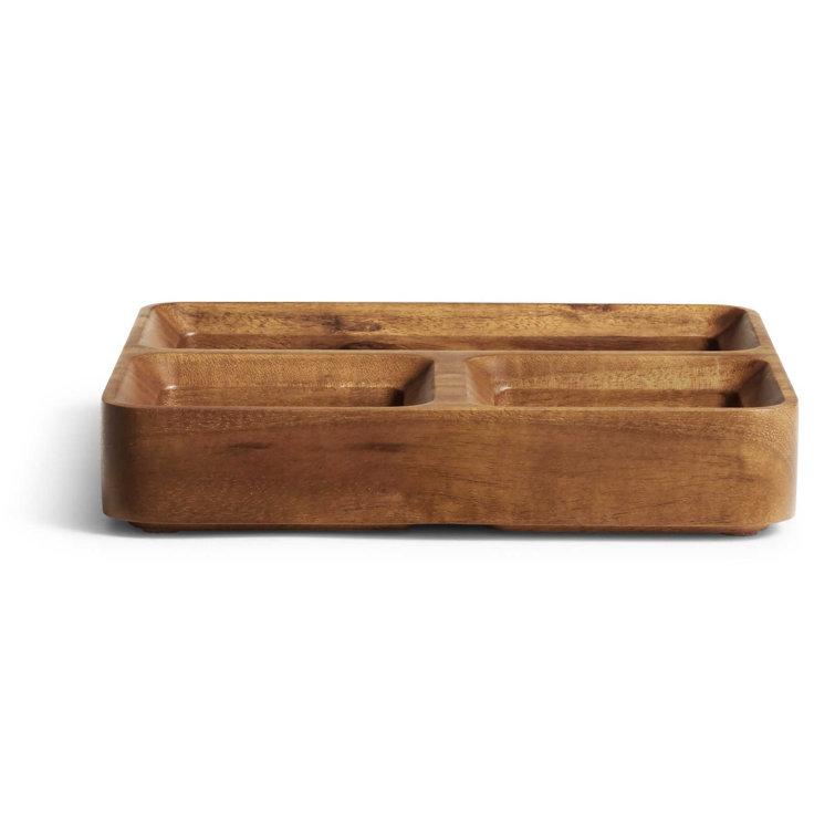 Square One Wood Stackable Desk Organizer