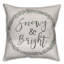 Snowy And Bright Throw Pillow-44955860