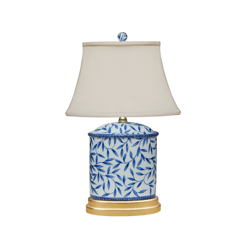 Lampe de table 19,5 po bleu / blanc Pelaez