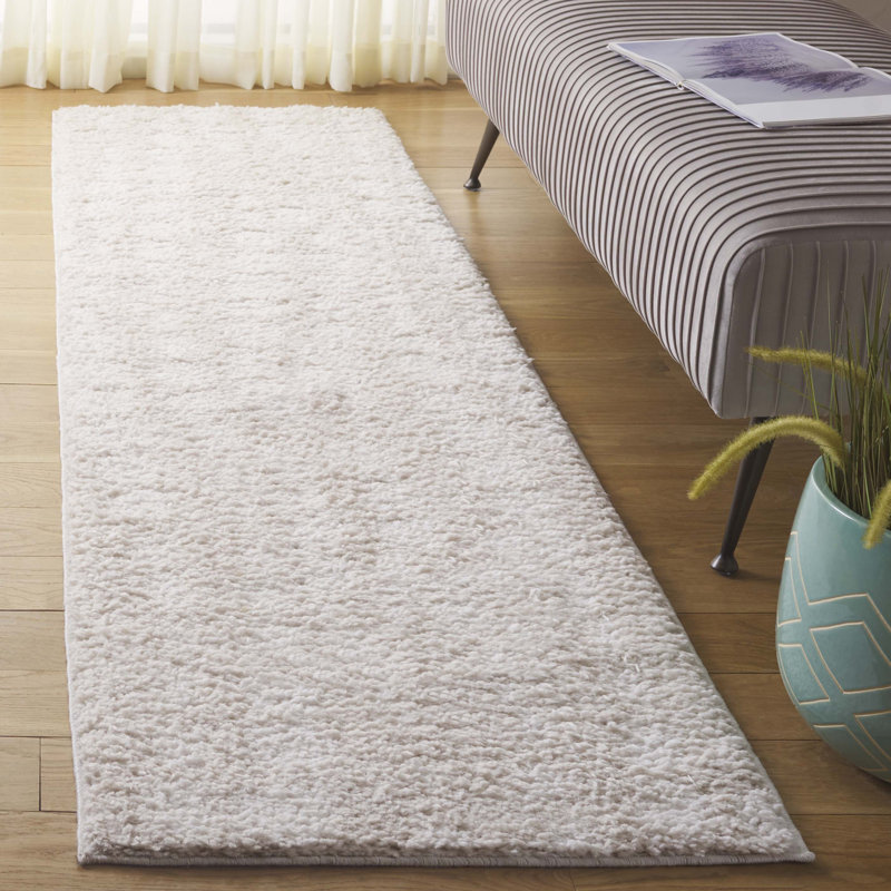 Tapis à poil long en polyester Rumi, Tapis de couloir 2 pi 2 po x 8 pi