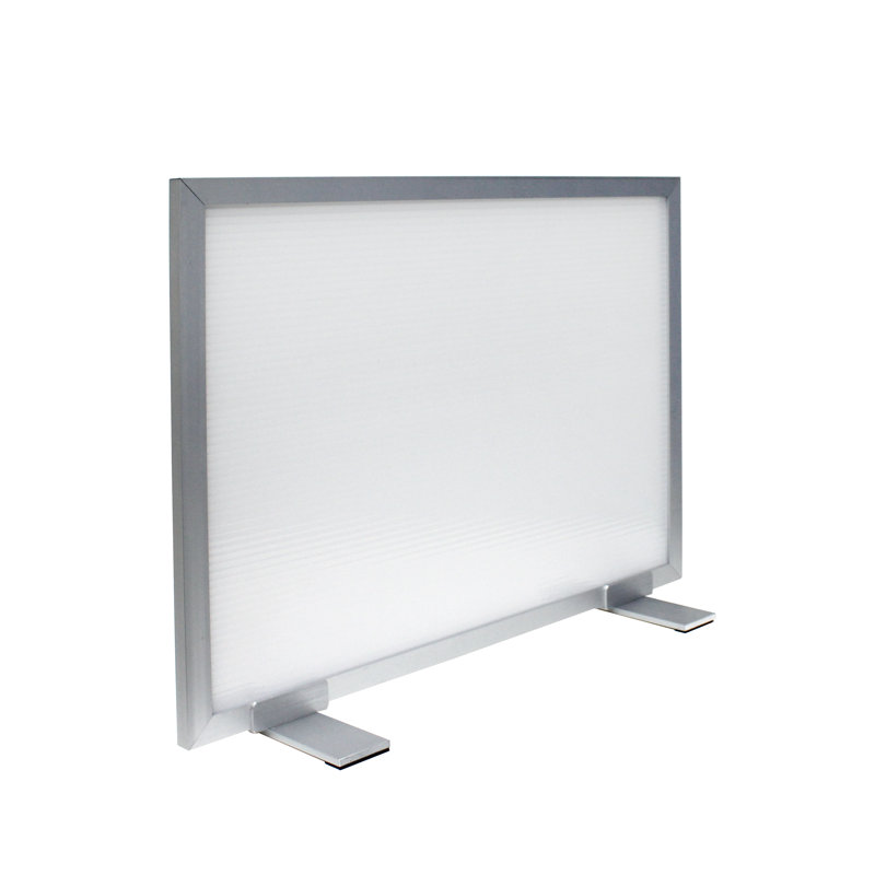 Écran d'intimité autoportant en polycarbonate, H 18 po x l 72 po, Blanc
