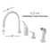 Kingston Brass Chatham Single-Handle 4-Hole Widespread Kitchen Faucet with Side Sprayer and Soap Dispenser