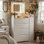 Rumeal 3 Drawers Flip Top Makeup Vanity Table With Storage Stool