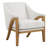 Eriks White Fabric Accent Chair