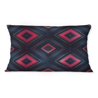 Geometric Diamonds - Glam Lumbar Pillow