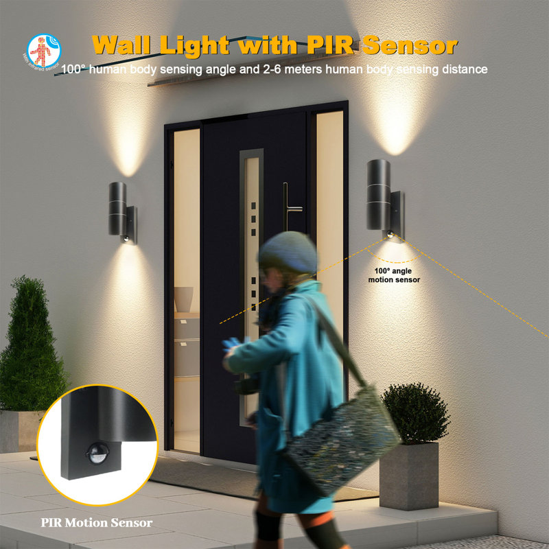 2 - Bulb Outdoor Sconce, Matte Black