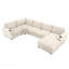 Canapé modulaire en forme de U de 119 po de 119 po, ensemble de canapé d'angle en chenille 6 places avec porte-gobelets, méridienne surdimensionnée, coin irrégulier, siège profond et large, canapé confortable pour salon et appartement, 2 couleurs-465269003