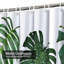 Rideau de douche vert imperméable, rideaux de douche pour la salle de bain avec 12 crochets-129997297