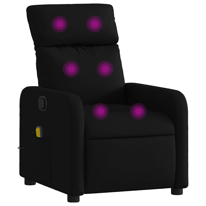  Fauteuil inclinable de massage noir, Noir