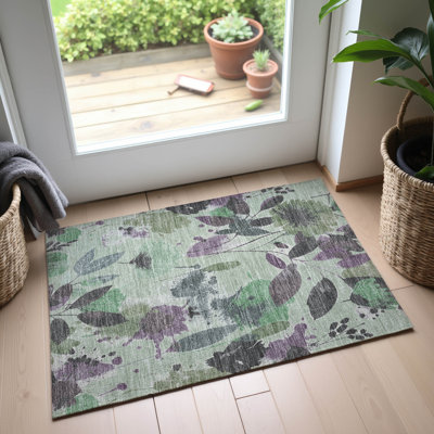 Premium Machine Washable Harjo AMF1549 Floral Rug