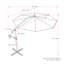 Parasol en porte-à-faux 9,6 pi avec base de comptoir Helland-70800442