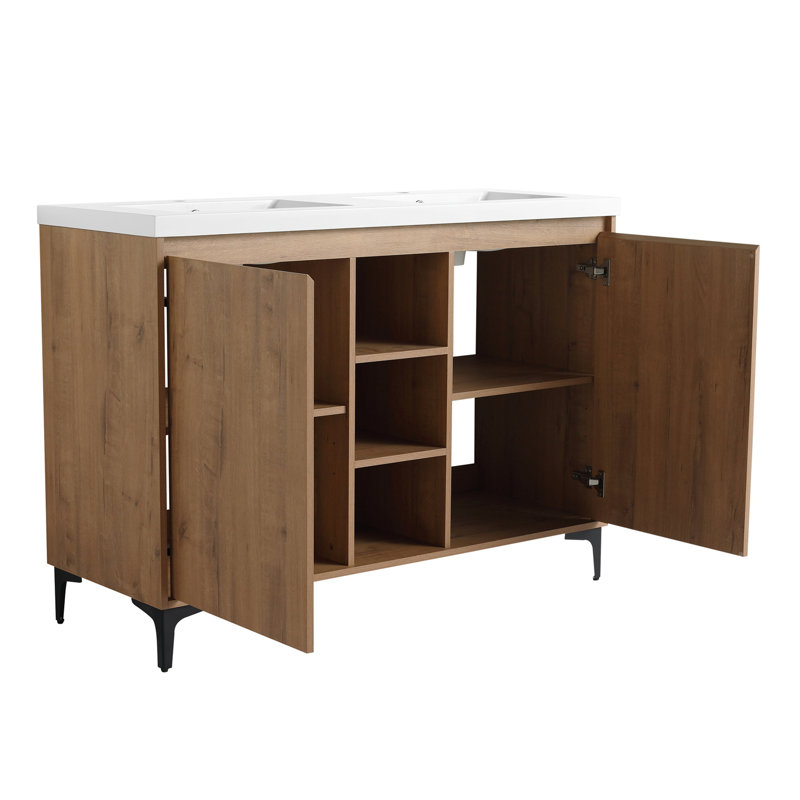 Meuble-lavabo autoportant 48 po avec double lavabo 48 po