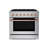 Hauslane 36" Gas Range In Stainless Steel | 6 Burners Up To 20,000 Btus | 5.2 Cu. Ft. Convection Oven With 5 Rack Positions | Convertible Ng/Lp | Cool-Touch Triple-Layer Door Rose Gold-120733775