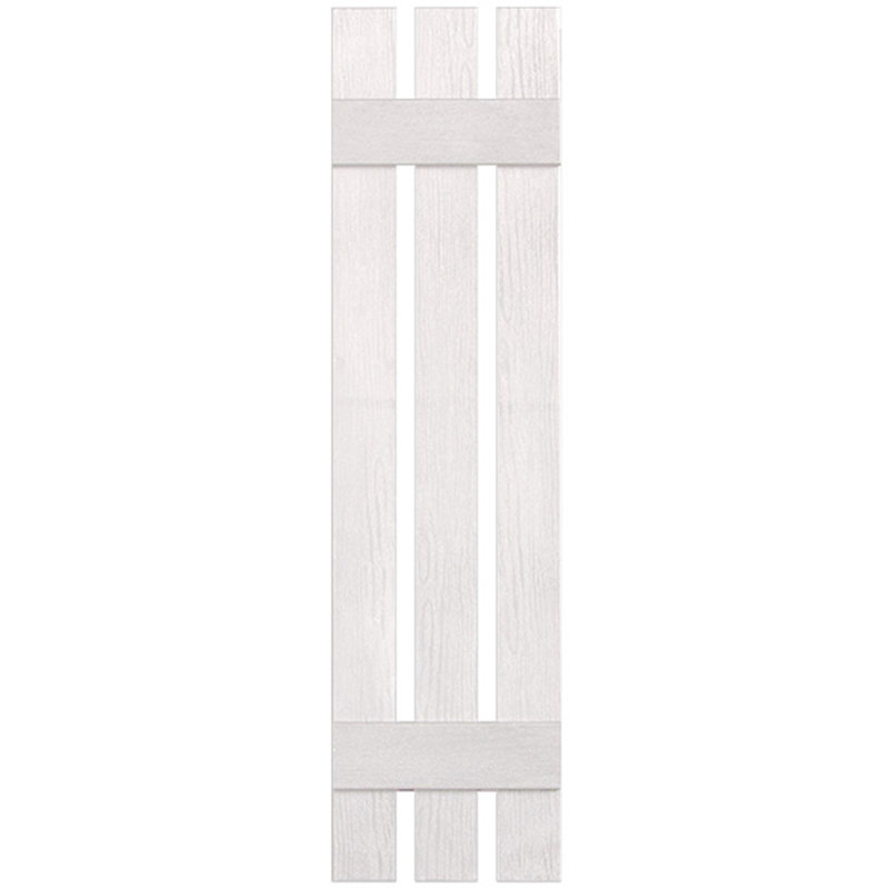 Deux lattes, trois volets ouverts en vinyle, 27", Blanc