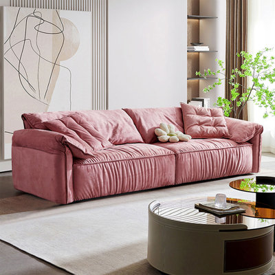 Pink Polyester Modular Sofa cushion Fourseat