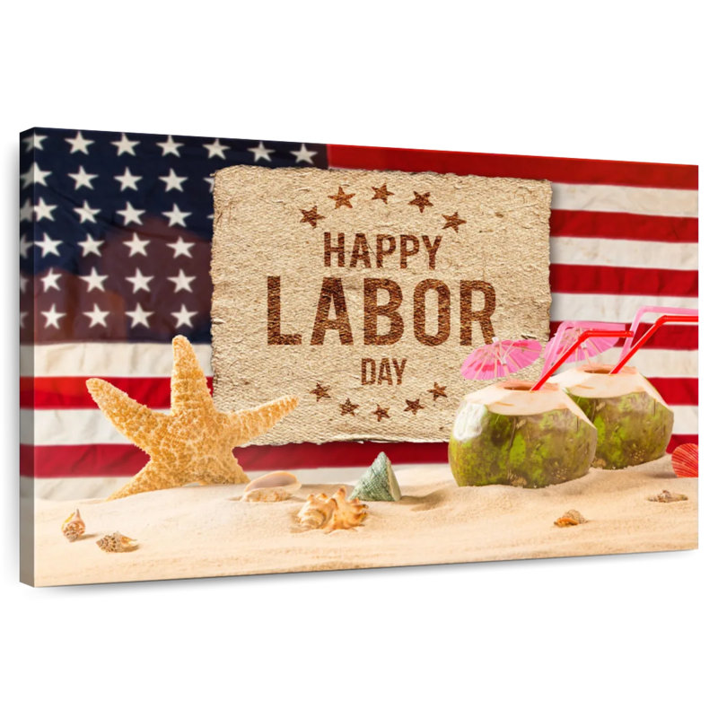 Bannière Lelend Happy Labour Day, H 26 po x l 39 po