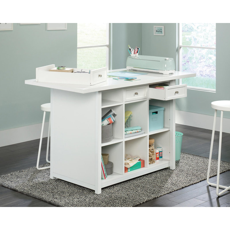 Jaavon 152.4cm x 76.2cm Craft Table with Sewing Machine Platform