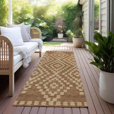 Malek Indoor/Outdoor Area Rug with Non-Slip Backing