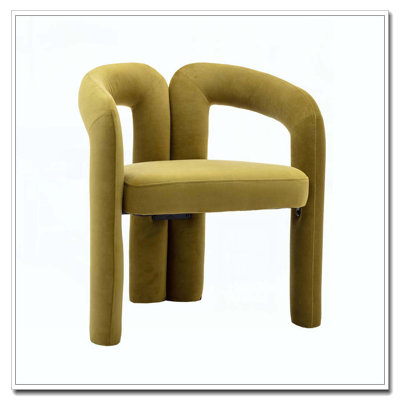 Fauteuil de cuisine en velours rembourré