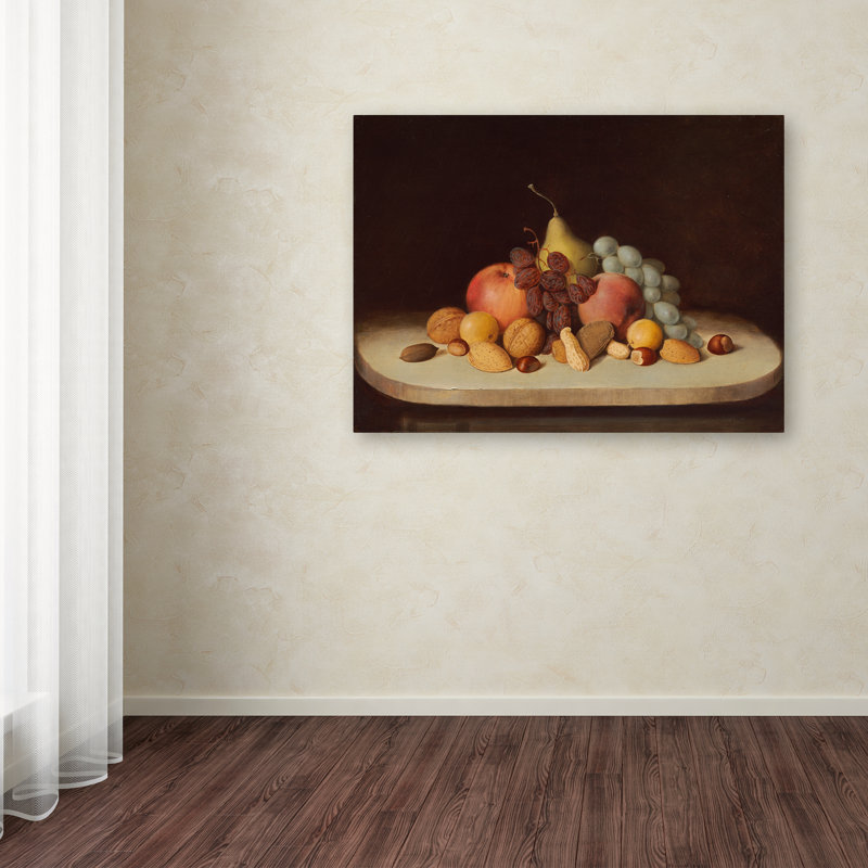 «Still Life With Fruit And Nuts», reproduction sur toile tendue, H 18 po x l 24 po