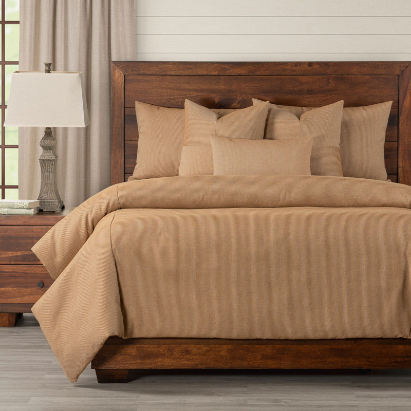 Smithsonian Redeem Stripe Eco-friendly Duvet Cover & Insert Set, Full Dvet Cover & Insert + 2 Standard Shams, Brown