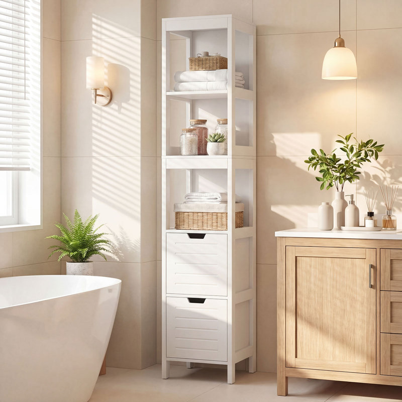 Freestanding Bathroom Cabinet, White