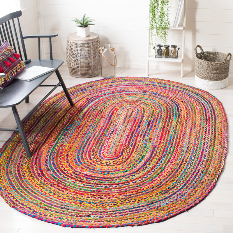 Tapis multicolore Herzig, Ovale 3 pi x 5 pi