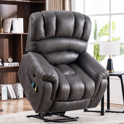 Meetwarm Large Power Lift Heavy Duty Overstuffed Wide Electric Recliner Chair -  CH007GY-WF