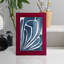 «Blue Stylized Leaf II», reproduction encadrée sur papier-2034040016-2034040017