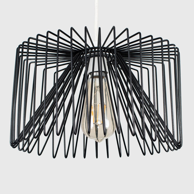 Ayoub 1 - Light Black Drum Pendant, Included