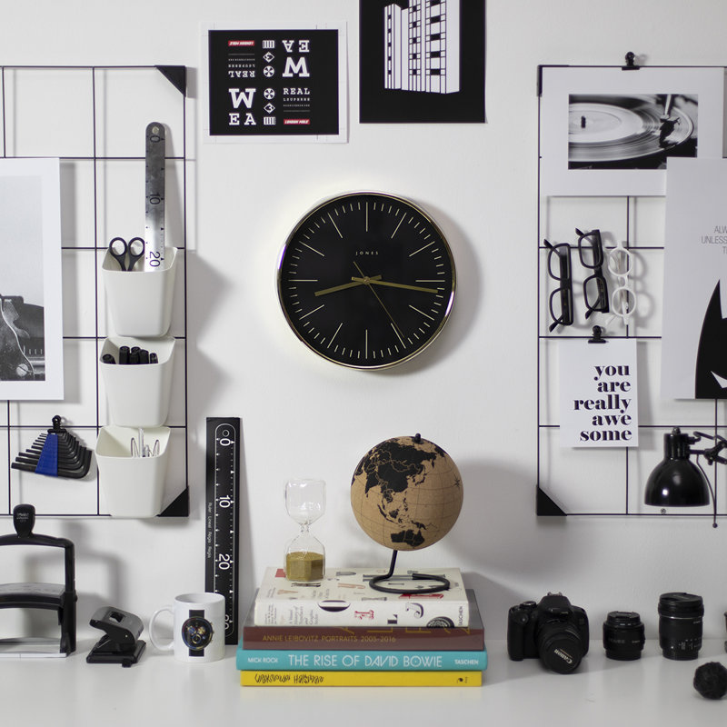 Studio Acrylic Wall Clock, Gold