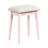 Pink Vanity With Stool And Mirror For Bedroom - Functional Storage Unit Table 4 Drawer