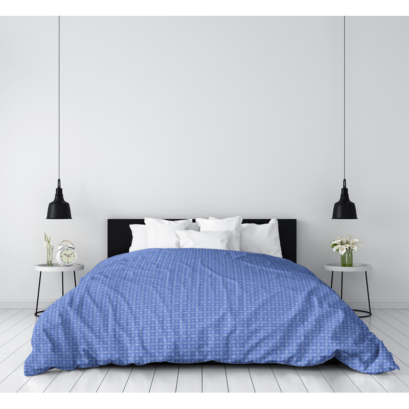 Housse de couette simple Katelyn Elizabeth, Housse de couette pour lit simple, Bleu ardoise, Polyester brossé