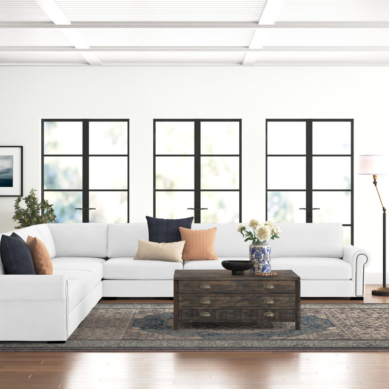 Mosely Upholstered L-Shaped Sectional Symmetrical, Off White Revolution®