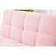 Futon convertible 71 po avec tissu doux rose et pieds dorés métalliques - Lit polyvalent en métal confortable