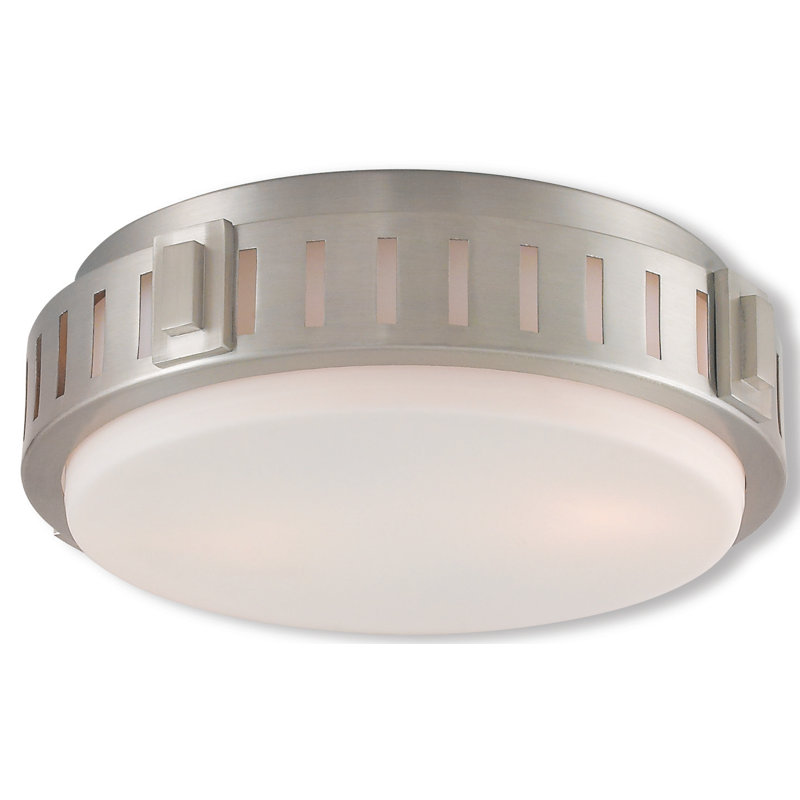 Alioune Flush Mount, Brushed Nickel, 4.5" H x 13" W x 13" D, 2