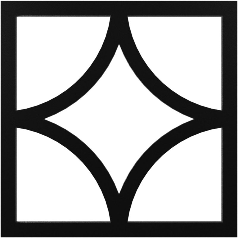 Médaillon de plafond en PVC de qualité architecturale Statesman, H 18 po x l 18 po x P 0,5 po, Noir