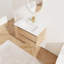 Armoire de salle de bain murale 30 po Parkersburg - Lavabo en céramique, 2 tiroirs à fermeture en douceur, meuble-lavabo contemporain imitation chêne-121364589-121364587